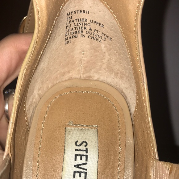 Nude leather strapped sandals - Picture 5 of 6